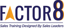 This is a logo for Factor 8